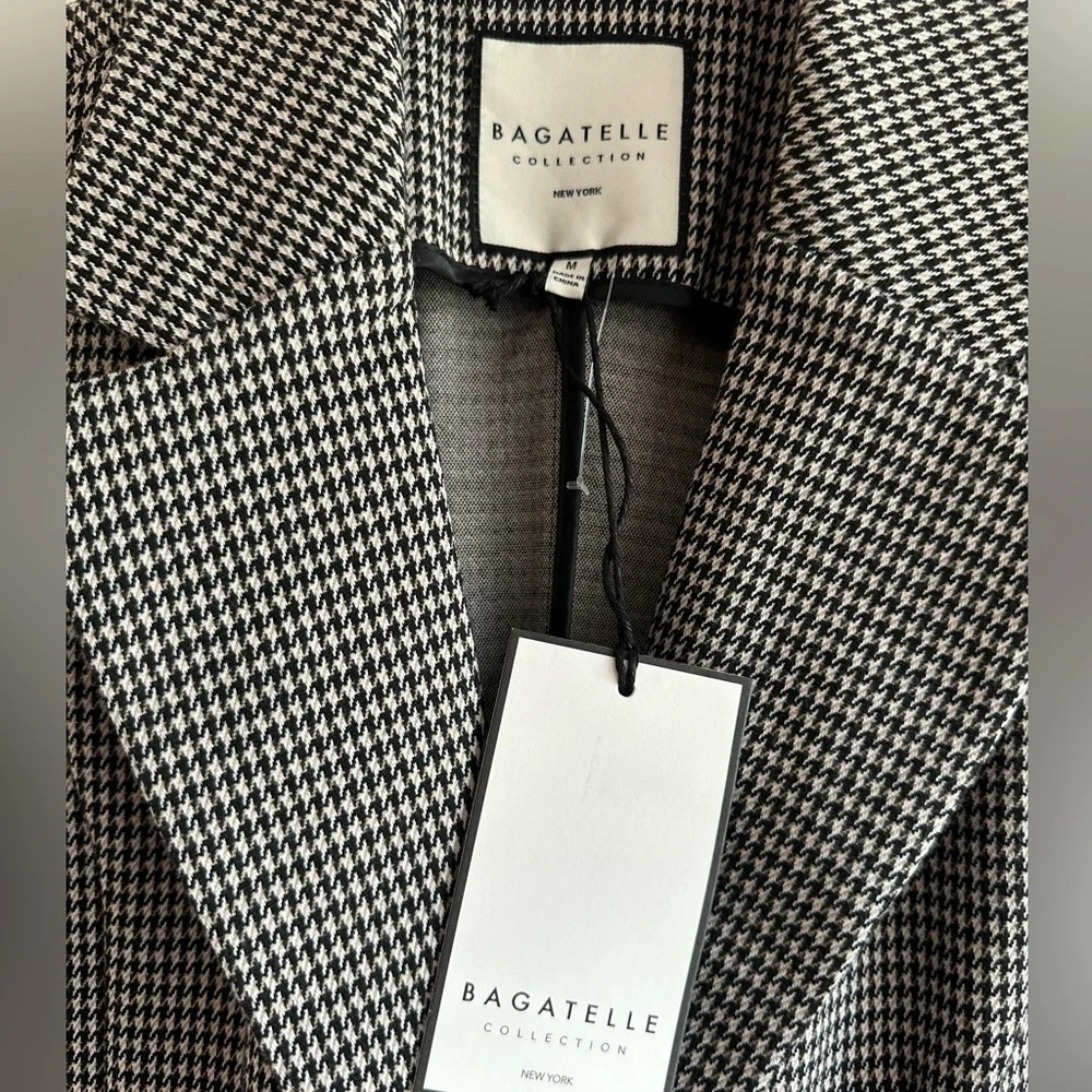 Bagatelle Black and White Houndstooth Vest - Picture 4 of 14
